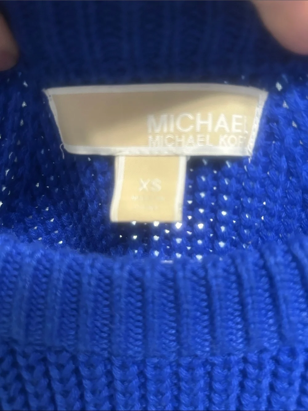 Michael Kors Knit Sweater with Printed Hem